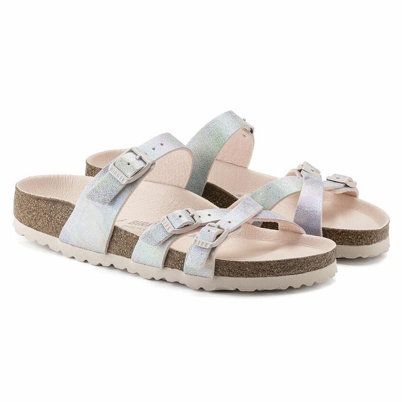 Birkenstock Vegan Micro Fiber Franca Dame Sølv | DK 453WNB